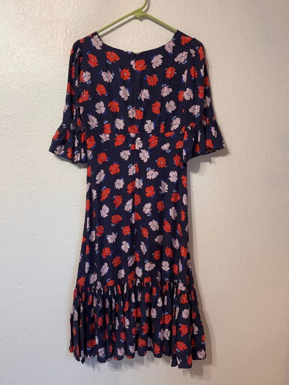 Kate Spade Silk Floral Midi Dress Size 4